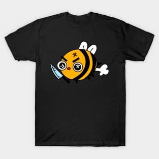 Angry bee, with knife! T-Shirt